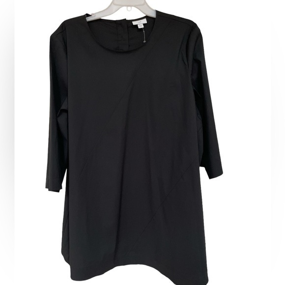 - J Jill Diagonal Hem Black cotton blend tunic in xlg - Picture 1 of 7